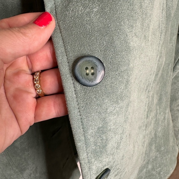 Saddle Ridge Vintage Western Suede Shacket Women's Sage Jacket - Size Medium - Picture 3 of 7